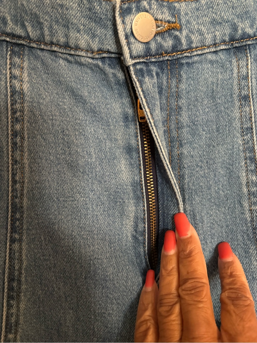 Universal Threads NWT Classic Blue Denim Maxi Skirt - Timeless A-Line Design 10 - Picture 12 of 13